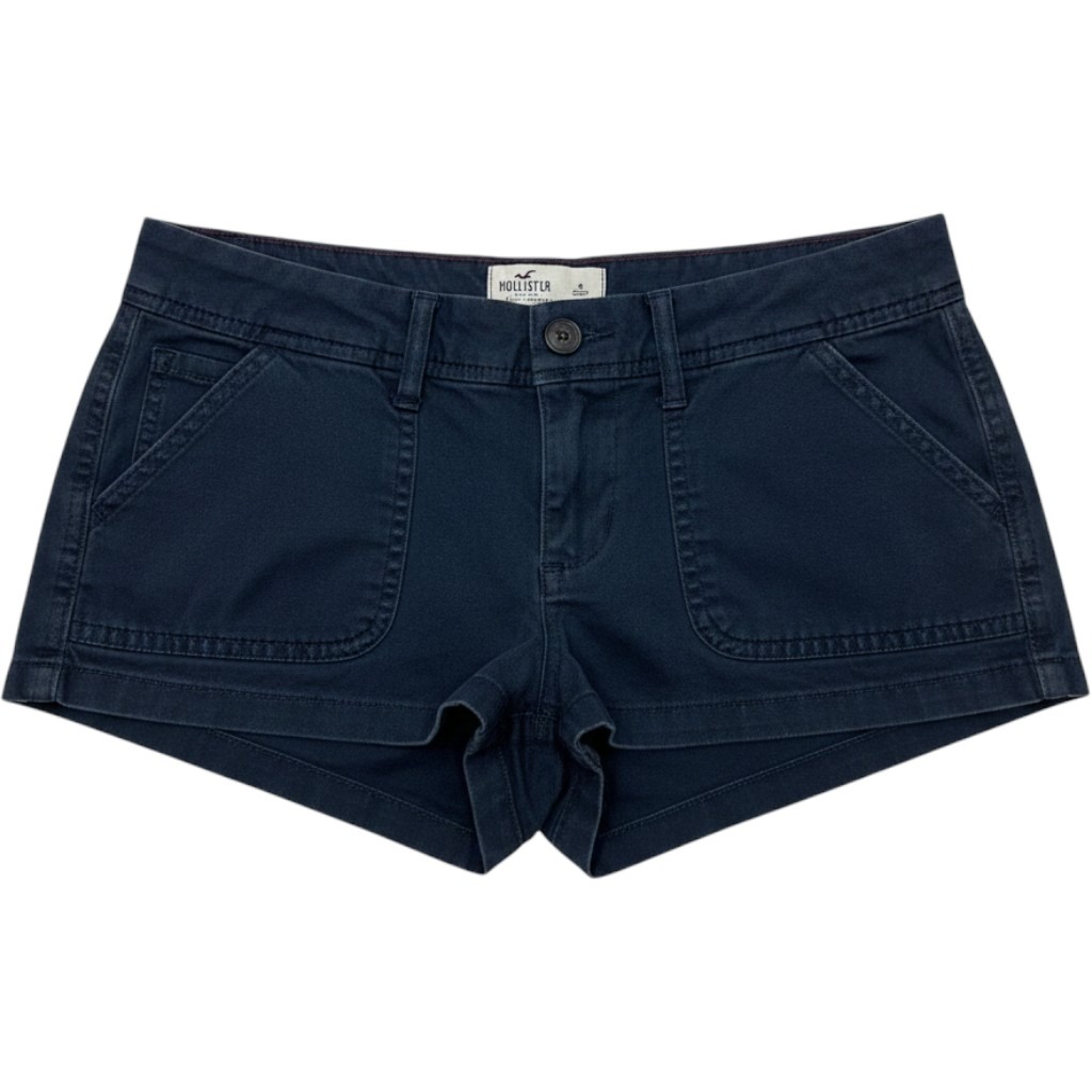 Hollister Navy Blue So Cal Stretch Chino Shorts Womens 3 Low Rise Micro Mini